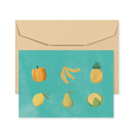 POSTCARD - 10 CUBES - BLUE