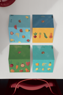 POSTCARD - 10 CUBES - BLUE