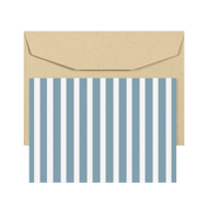 POSTCARD - BLUEBERRY STRIPES (SQUARED)