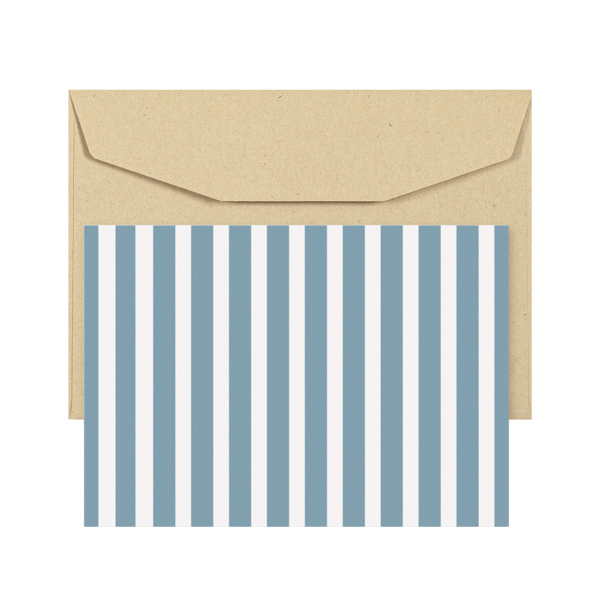 POSTCARD - BLUEBERRY STRIPES (SQUARED)