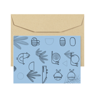 POSTCARD - I CAN'T DRAW - BLUE