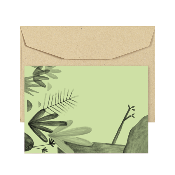 POSTCARD - I CAN'T DRAW - GREEN
