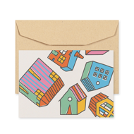 POSTCARD - HOUSES - FLYING