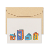 POSTCARD - HOUSES - FOUR