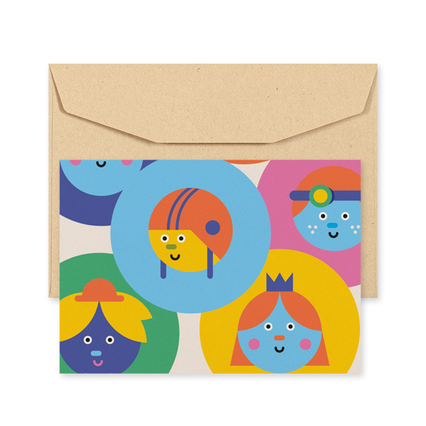 POSTCARD - MEMO FACES - GANG